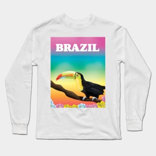 Brazil Toucan travel poster Long Sleeve T-Shirt